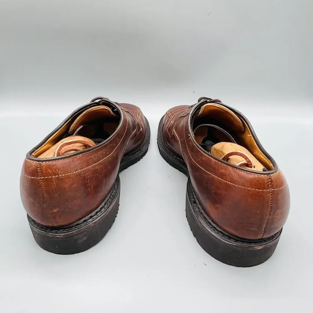Allen Edmonds Shoes Mens 11 Brown Leather Mapleton Moc Toe Derby Oxford Casual
